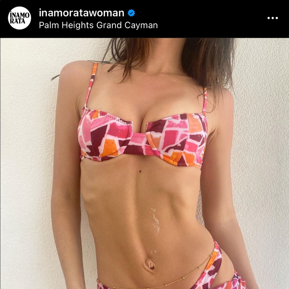 Underwire pink mosaic inamorata top and las olas bottoms